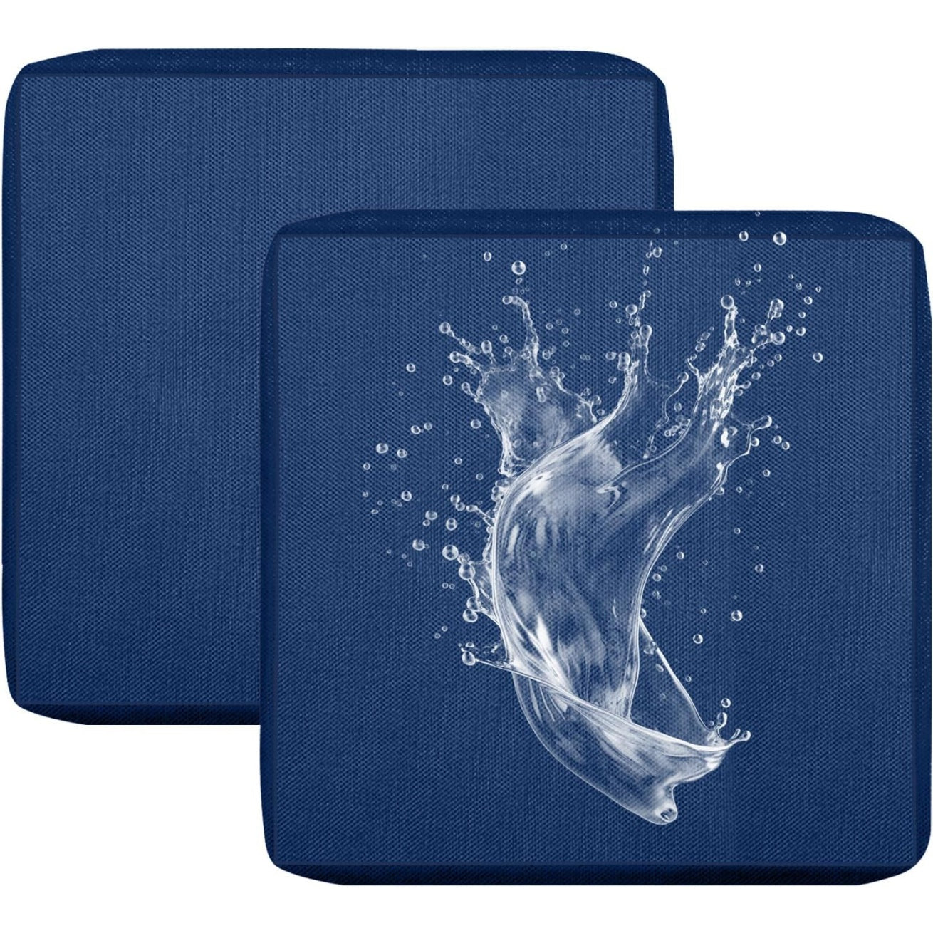 Set di 2 Fodere Impermeabili per Cuscini da Esterno con Cerniera 60 ¡Á 60 cm Blu
