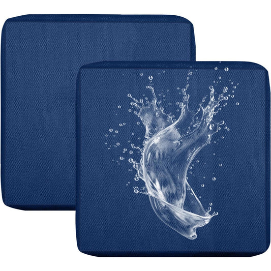 Set di 2 Fodere Impermeabili per Cuscini da Esterno con Cerniera 60 ¡Á 60 cm Blu