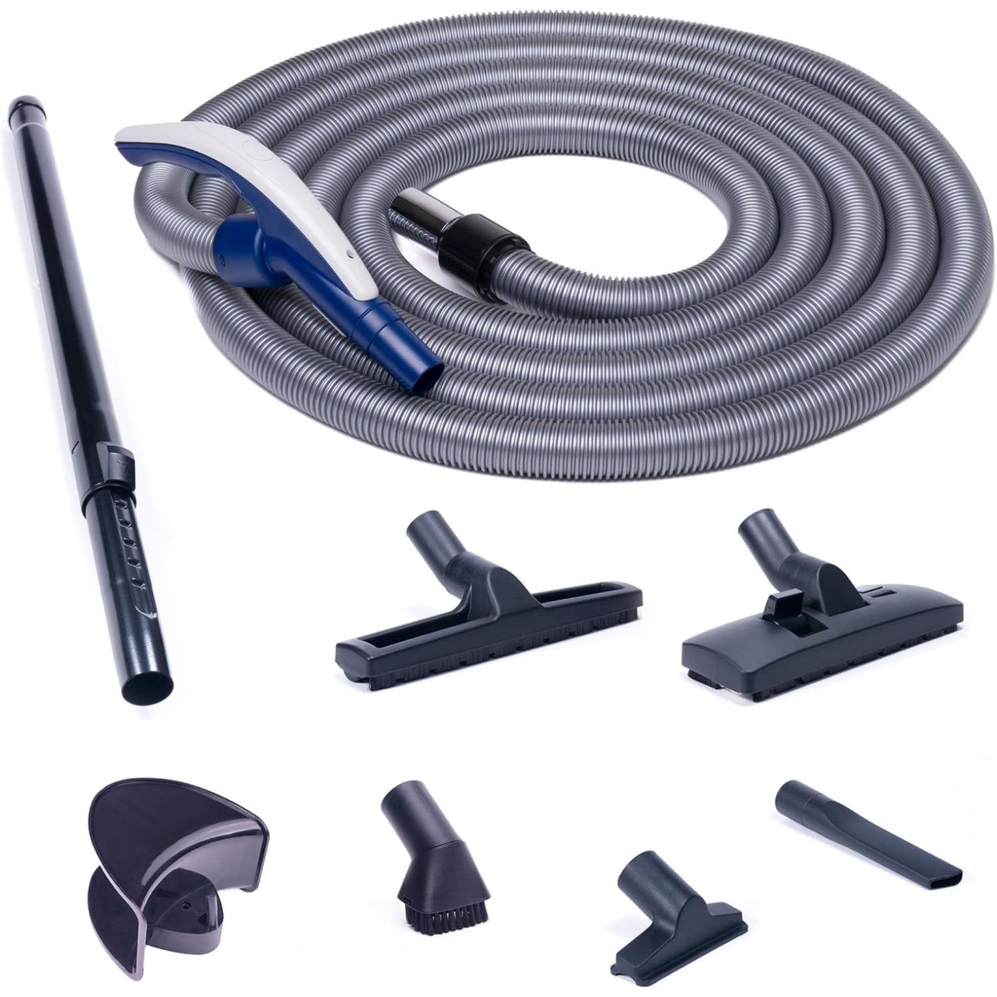 Kit con Tubo Flessibile e Accessori per Aspirapolvere Centralizzato Lunghezza 9