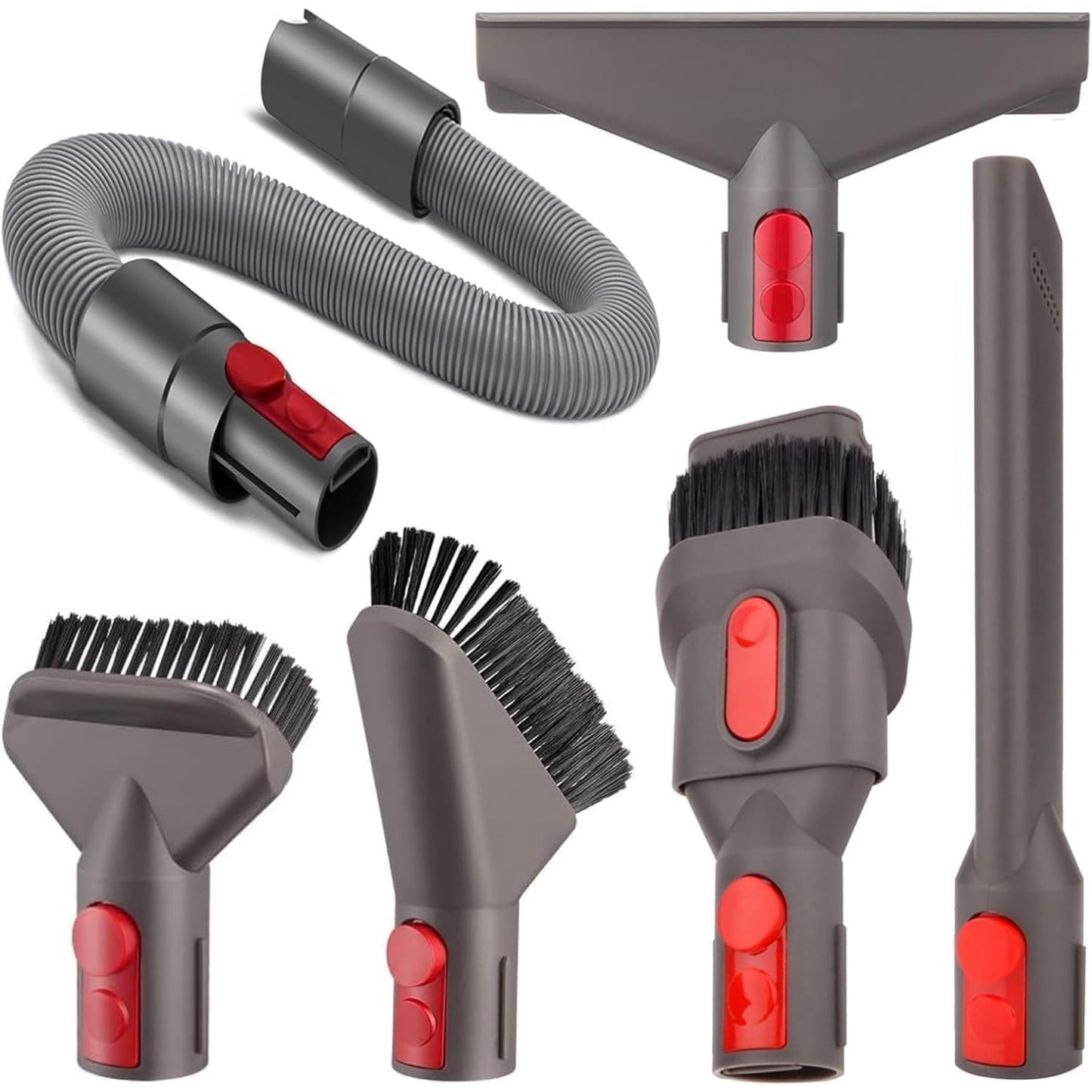Set di 6 Accessori Compatibili con Dyson Gen5 V7 V8 V10 V11 V12 V15 con Spazzole Ugelli e Tubo