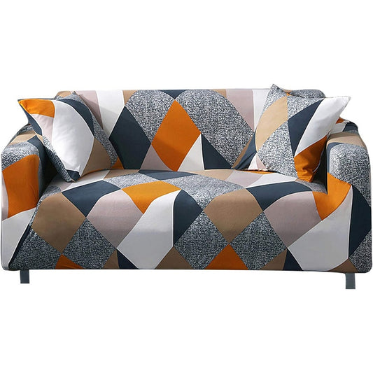 Copertura Moderna Elasticizzata per Divani da Uno a Quattro Posti con Fantasia Colorful Square Due Posti 141¨C180